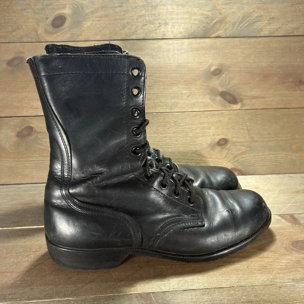 vintage ro search mens size 10.5 shoes black leather combat military boots